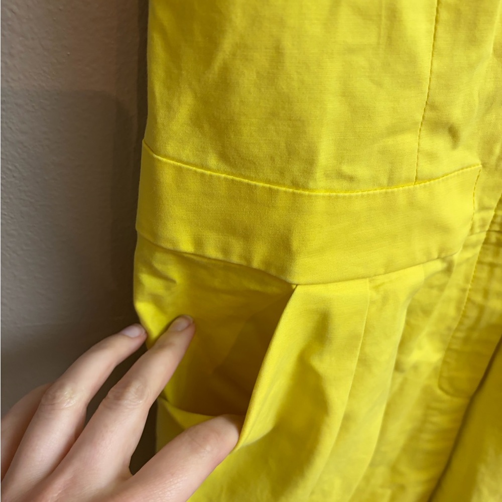 Lafayette 148 Sleeveless Zip Front Collared Midi Dress Yellow Size 2 Office - Picture 2 of 5